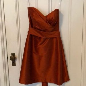 Brown and Burnt Orange Bridesmaid Dresses